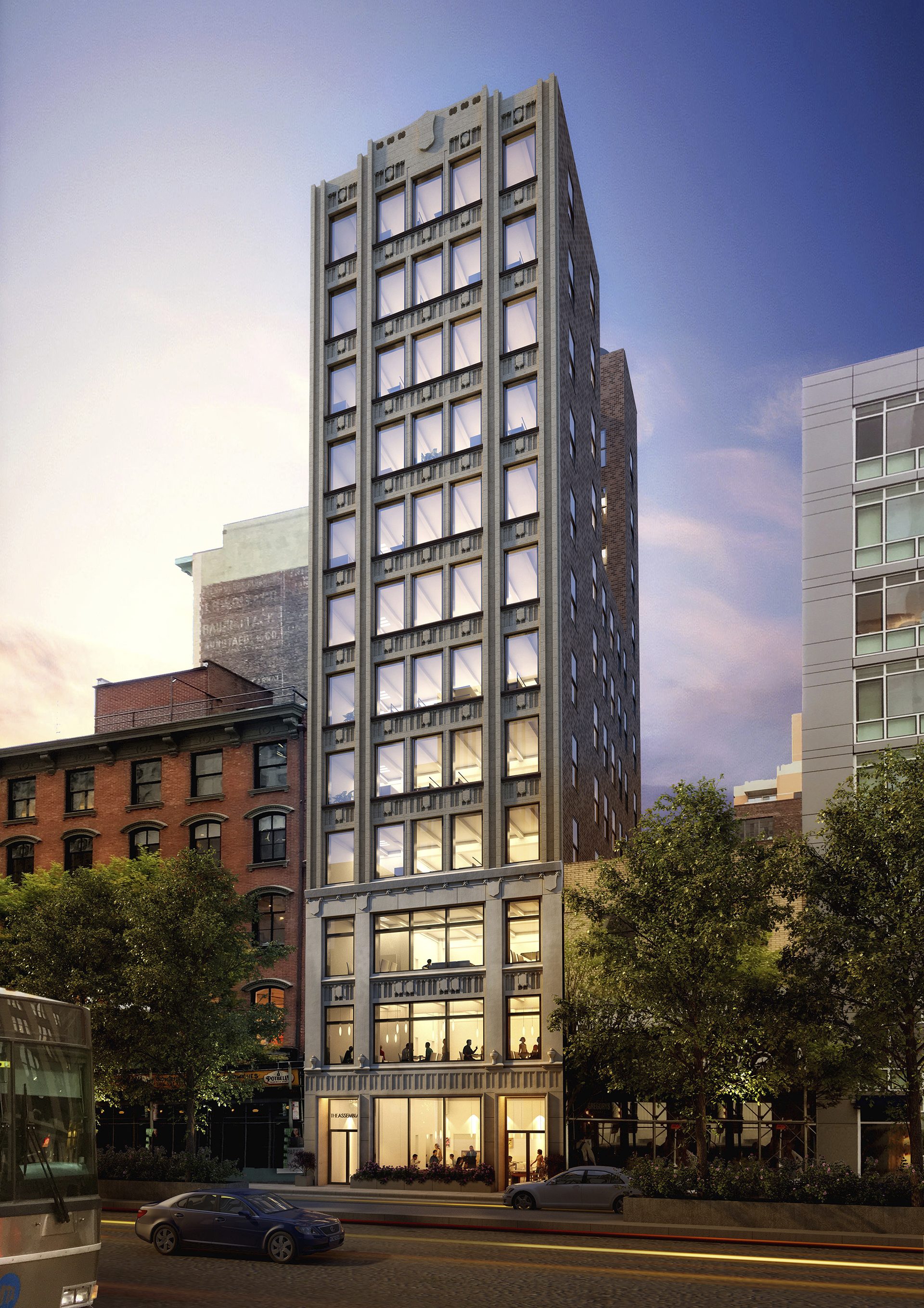 331 Park Avenue South exterior rendering illustrating the renewed facade.