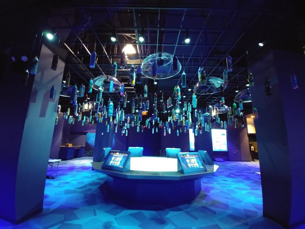Large exploration hall at the National Geographic Encounter: Ocean Odyssey