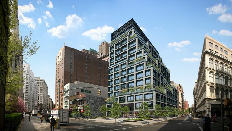 Exterior view of the proposed Silicon Alley office building