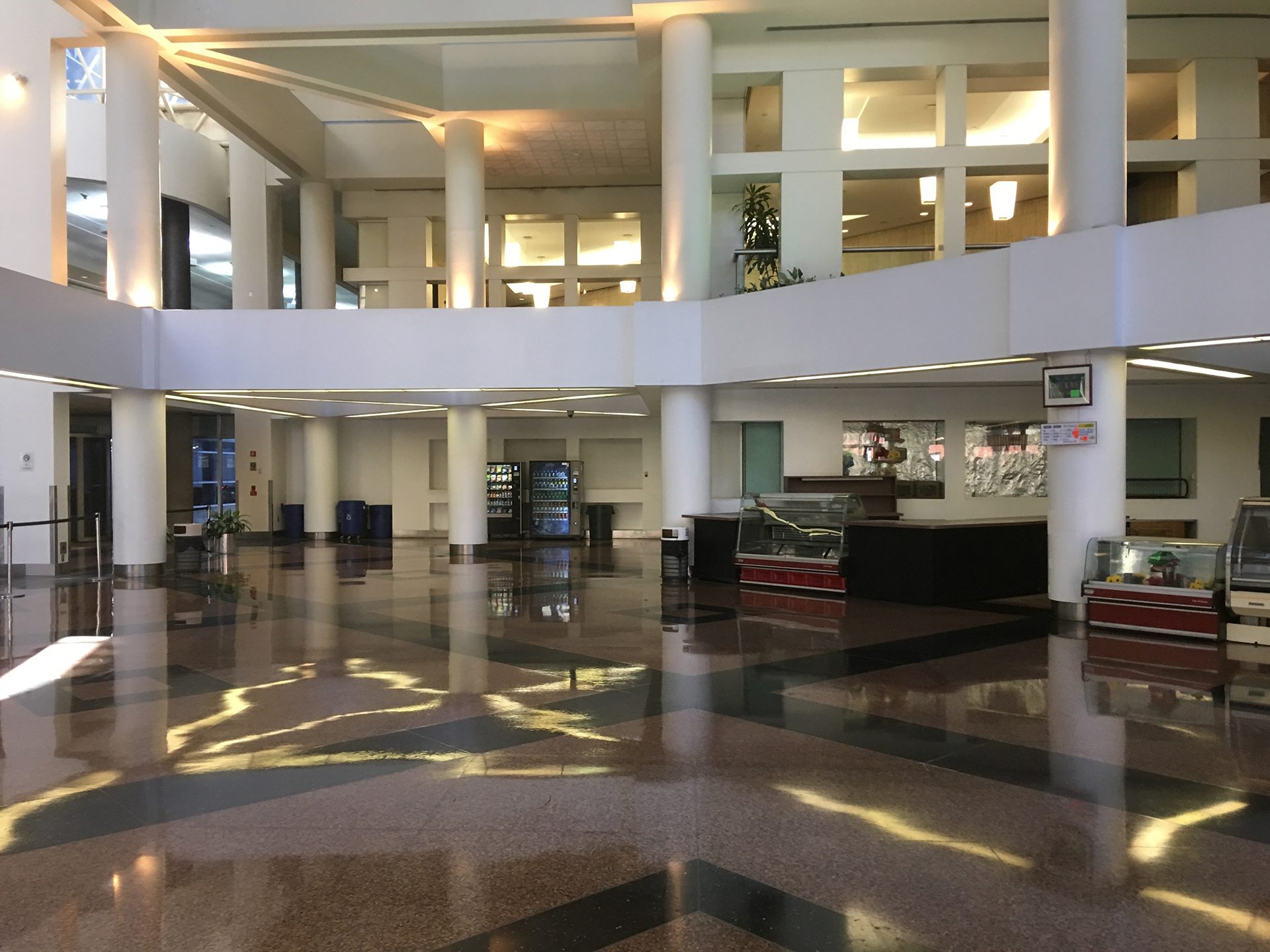 Existing building lobby at 4 Gateway Center