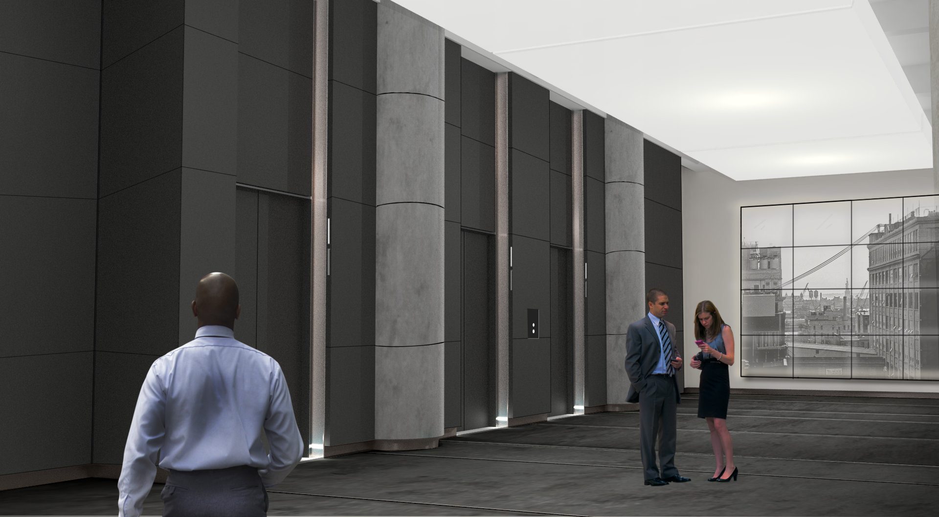 Proposed elevator lobby at the new Liberty Innovation Centre