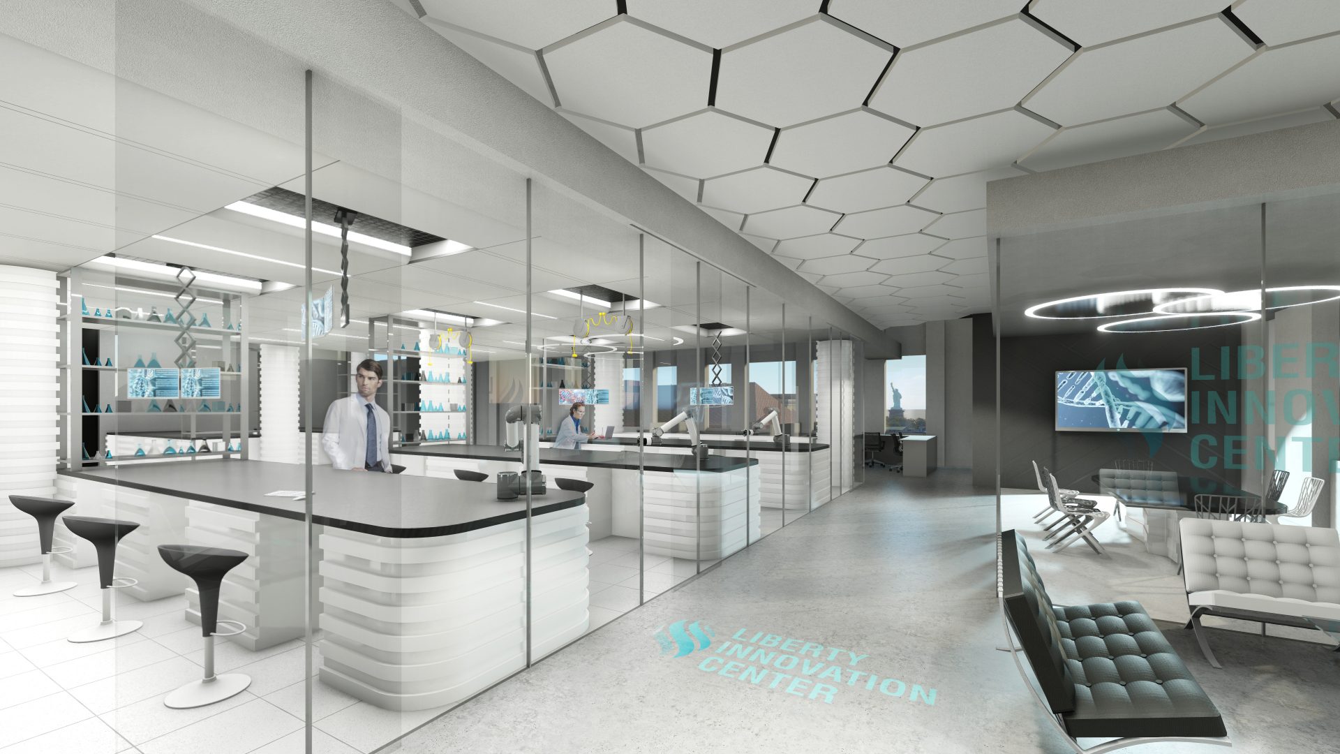 Rendering of proposed science labs at the new Liberty Innovation Centre
