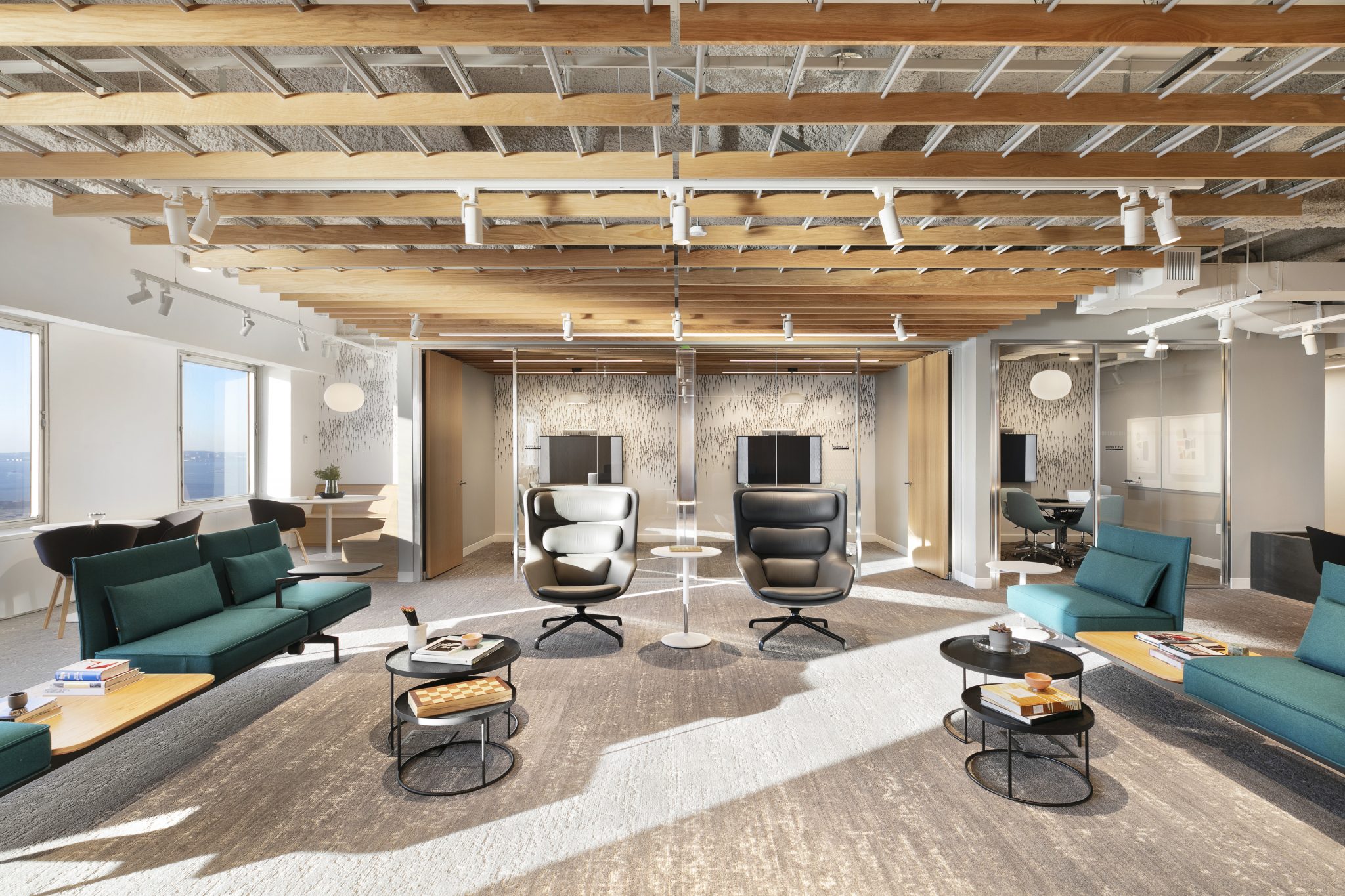New Coworking Space at One New York Plaza - Mancini Duffy