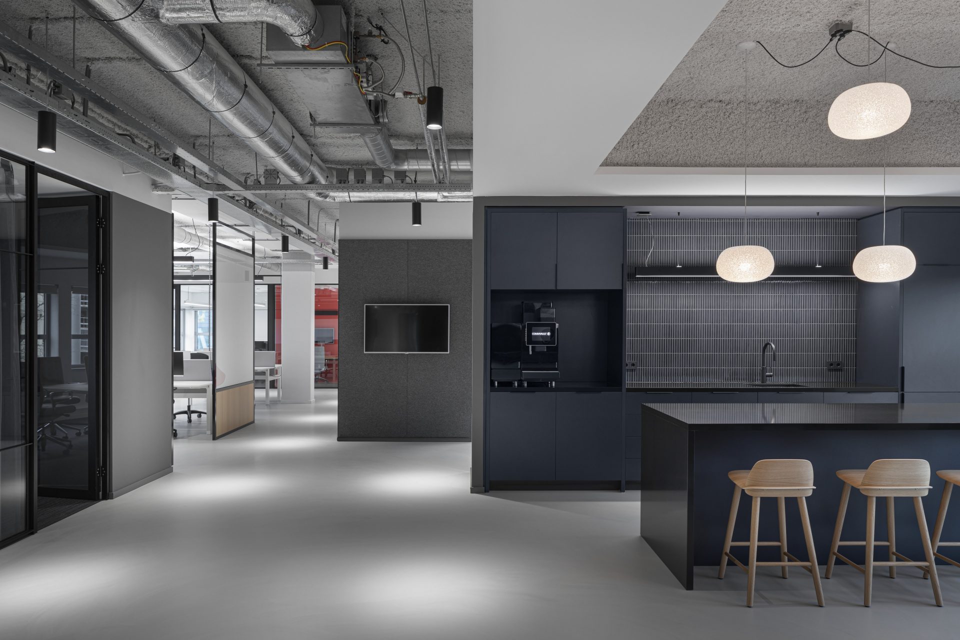 Pantry space at the new Commvault offices in Utrecht, the Neterlands