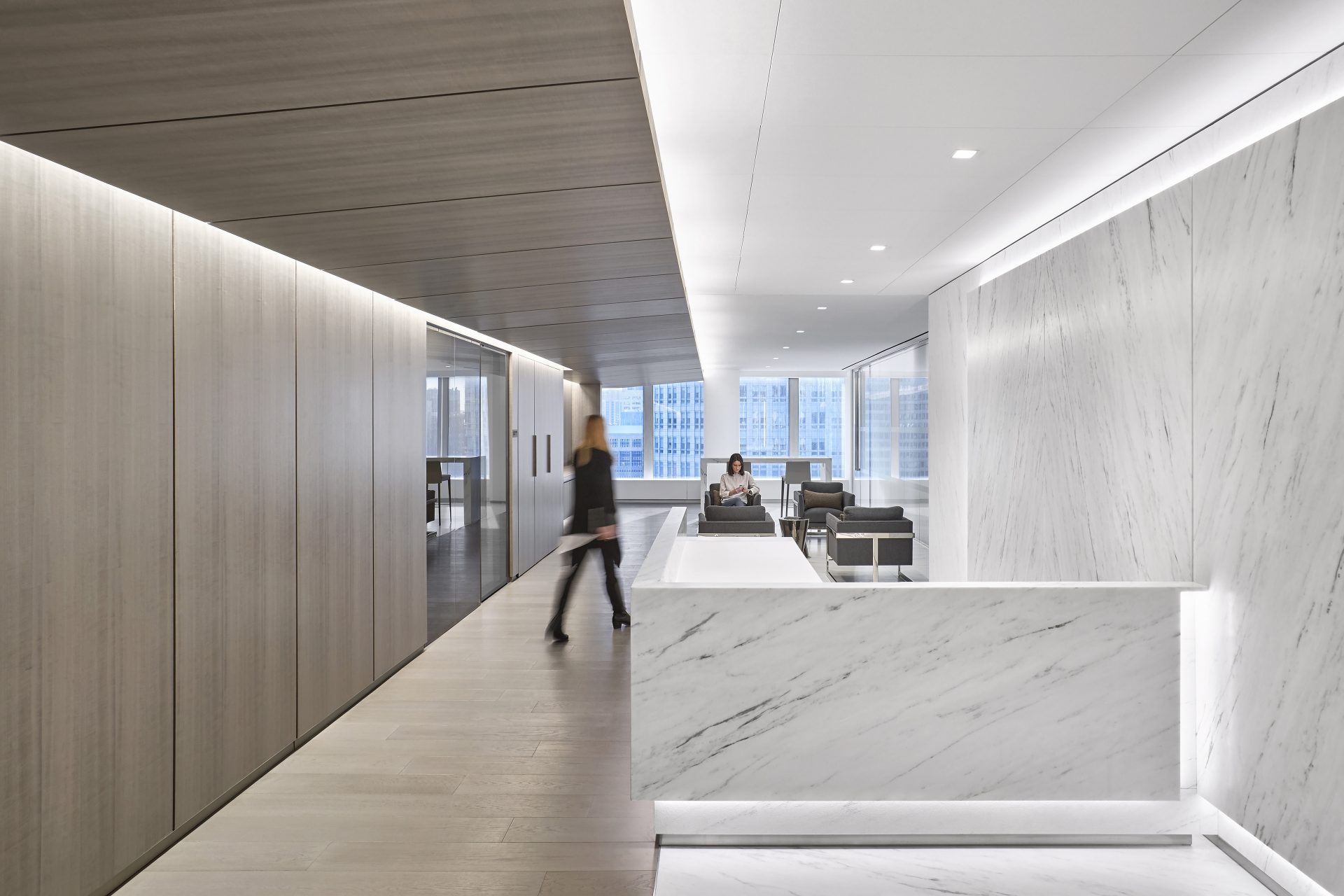 Reception space at the new Omnicom Headquarters