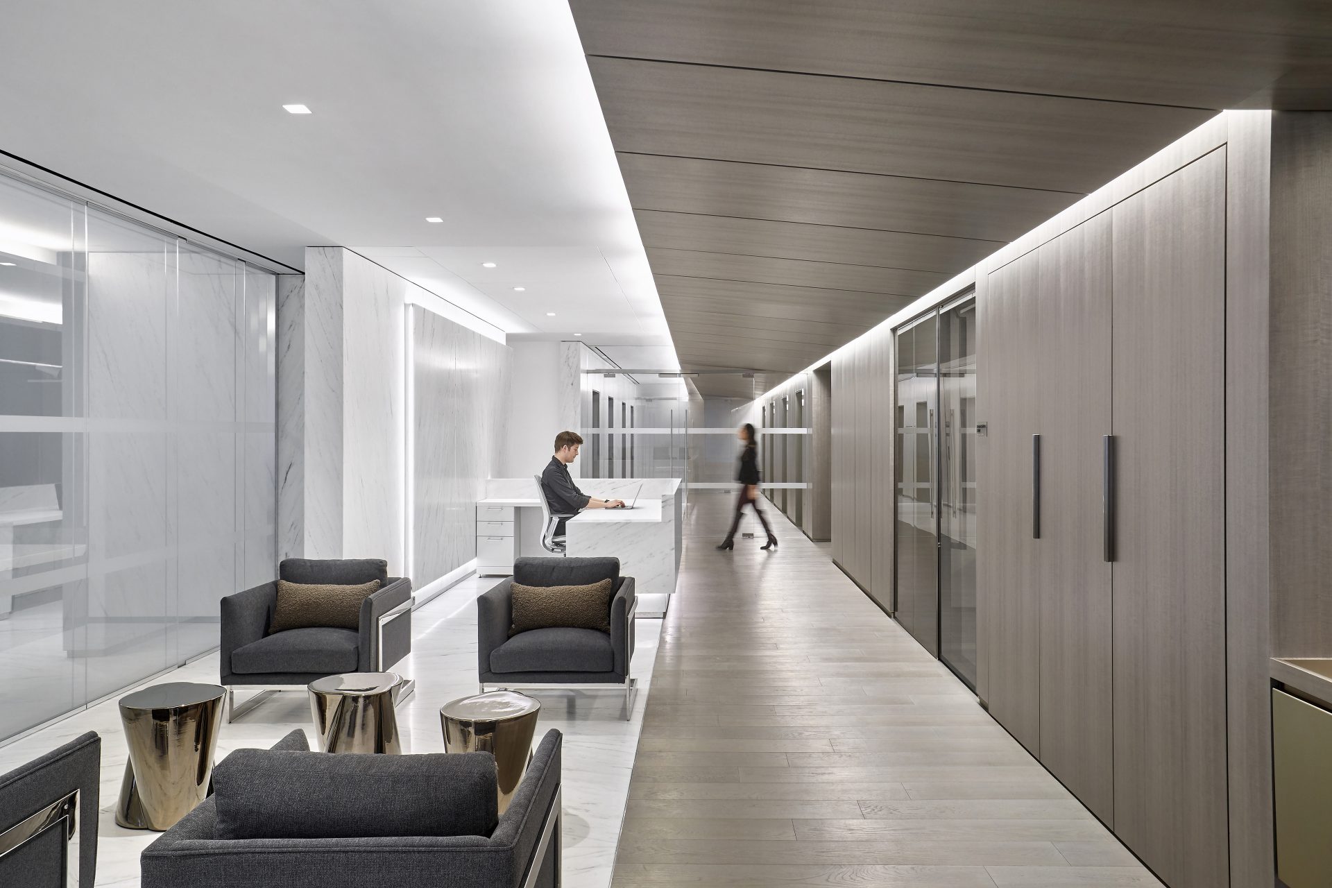 Reception space at the new Omnicom Headquarters